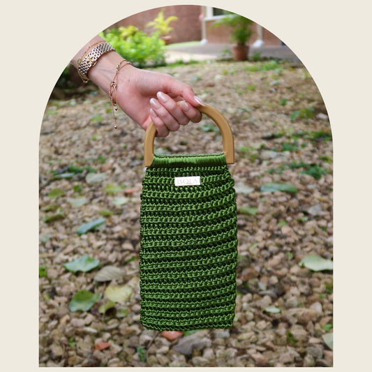 Iguana Olive Handle Bag